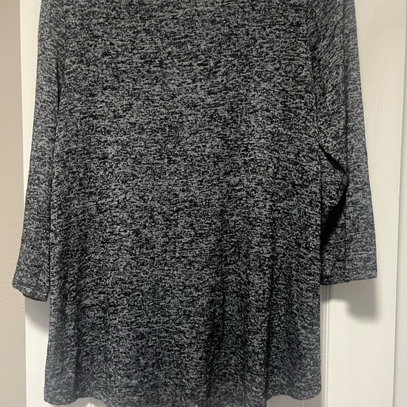PerSeption Concept heathered gray sweater. Black embellishments at collar. EUC - Picture 8 of 9